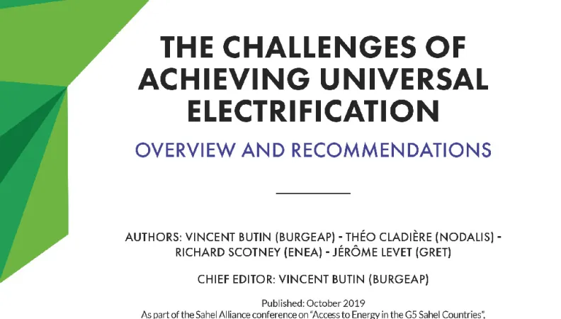 The challenges of achieving universal electrification 